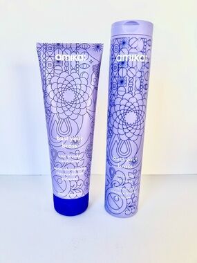 Amika Bust Your Brass Cool Blonde Violet Shampoo & Conditioner Set - NEW